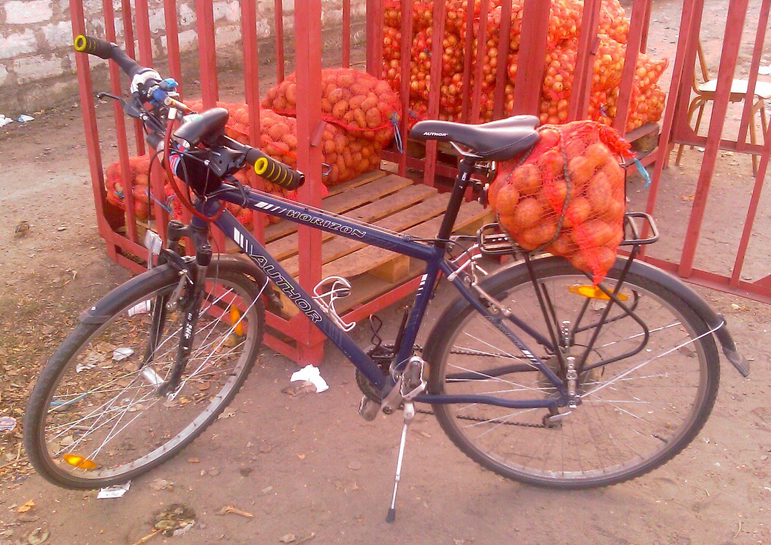 велосипед с картошкой